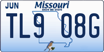 MO license plate TL9O8G
