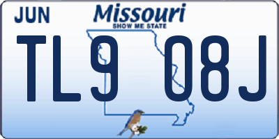 MO license plate TL9O8J