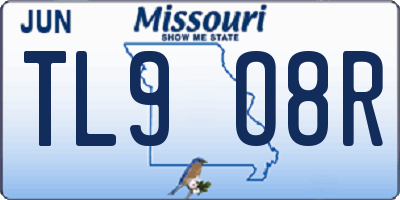 MO license plate TL9O8R