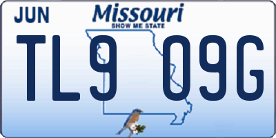 MO license plate TL9O9G