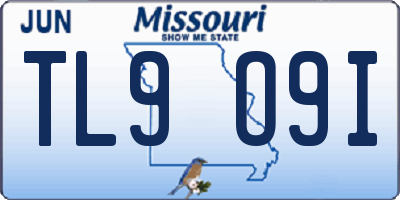 MO license plate TL9O9I