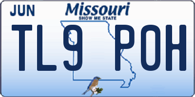 MO license plate TL9P0H