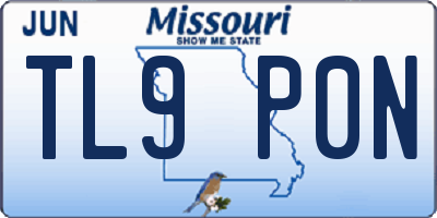 MO license plate TL9P0N