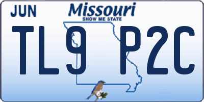 MO license plate TL9P2C