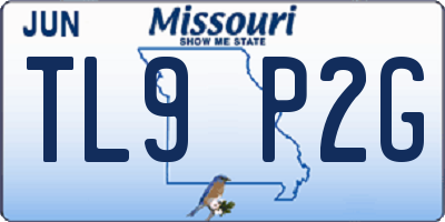 MO license plate TL9P2G
