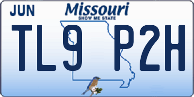 MO license plate TL9P2H
