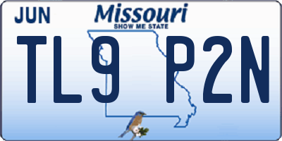 MO license plate TL9P2N