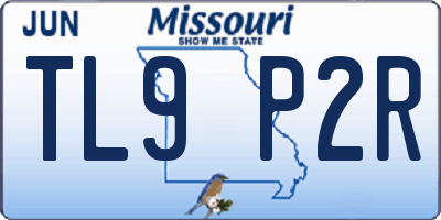 MO license plate TL9P2R