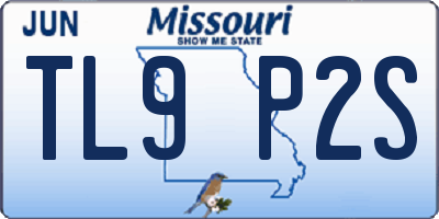 MO license plate TL9P2S
