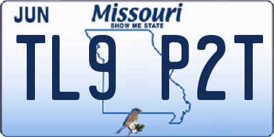 MO license plate TL9P2T