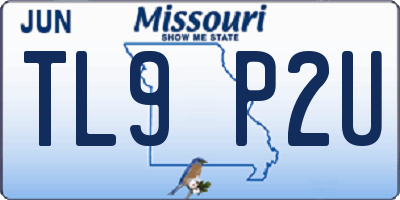 MO license plate TL9P2U