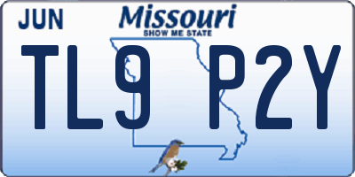 MO license plate TL9P2Y