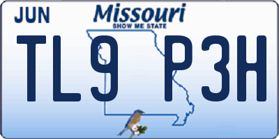 MO license plate TL9P3H