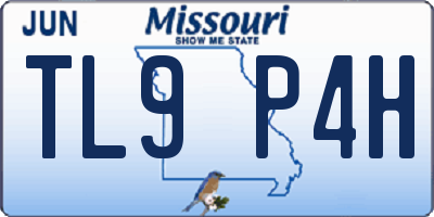 MO license plate TL9P4H