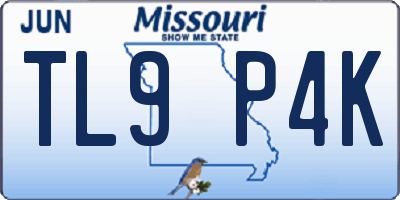 MO license plate TL9P4K