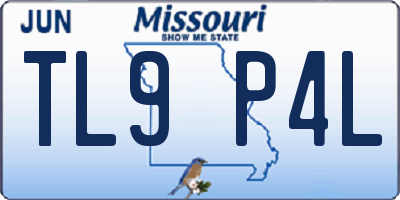 MO license plate TL9P4L