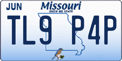 MO license plate TL9P4P