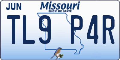 MO license plate TL9P4R