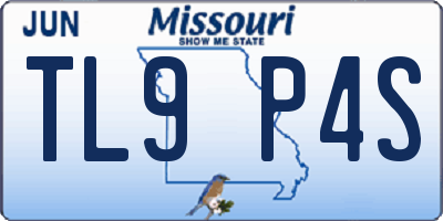 MO license plate TL9P4S