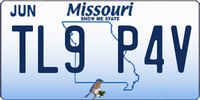 MO license plate TL9P4V