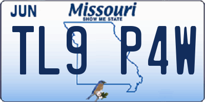 MO license plate TL9P4W