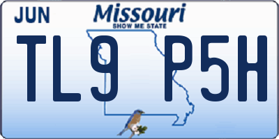 MO license plate TL9P5H