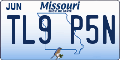 MO license plate TL9P5N