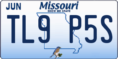 MO license plate TL9P5S
