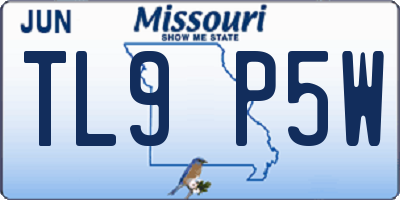 MO license plate TL9P5W