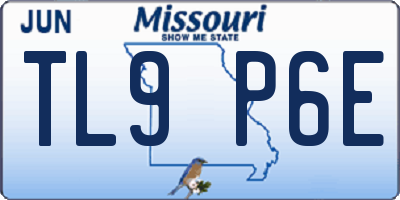 MO license plate TL9P6E