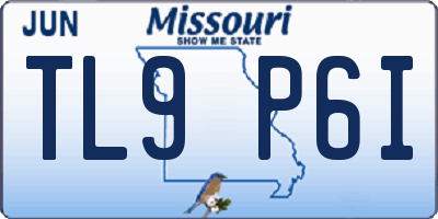 MO license plate TL9P6I