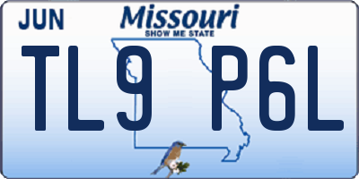 MO license plate TL9P6L