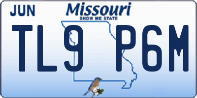 MO license plate TL9P6M