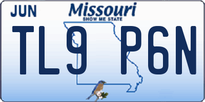 MO license plate TL9P6N