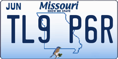 MO license plate TL9P6R
