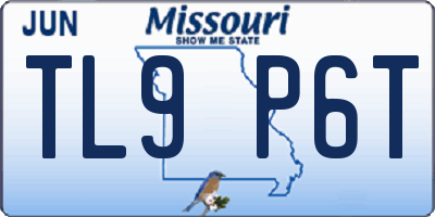 MO license plate TL9P6T