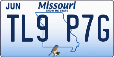 MO license plate TL9P7G