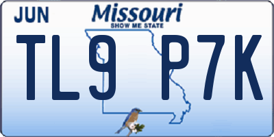 MO license plate TL9P7K