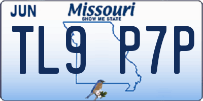 MO license plate TL9P7P