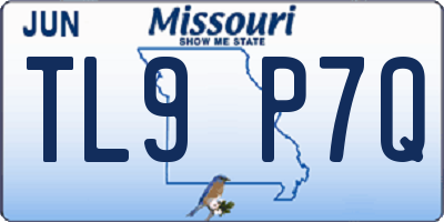 MO license plate TL9P7Q
