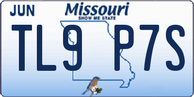 MO license plate TL9P7S