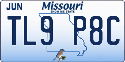 MO license plate TL9P8C