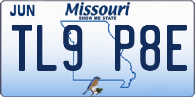 MO license plate TL9P8E