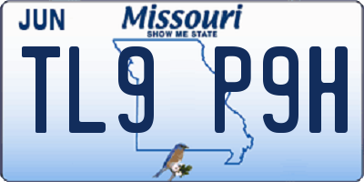 MO license plate TL9P9H