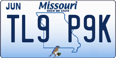MO license plate TL9P9K