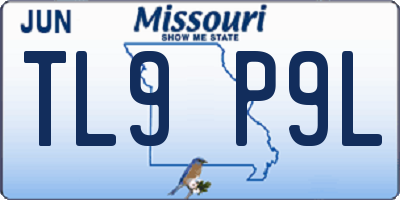 MO license plate TL9P9L