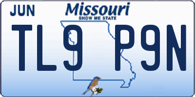 MO license plate TL9P9N