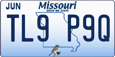 MO license plate TL9P9Q