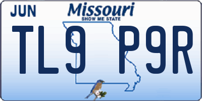 MO license plate TL9P9R