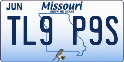 MO license plate TL9P9S